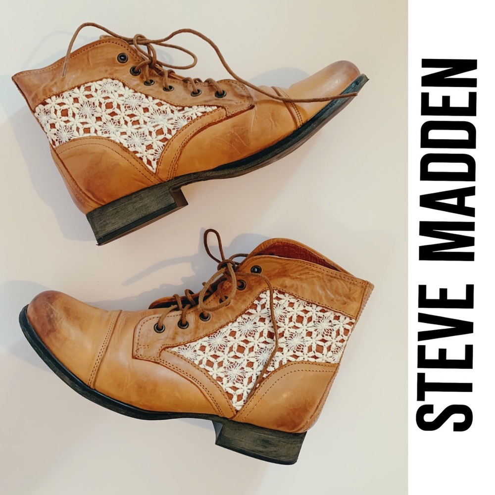 Steve Madden Leather Heeled Boots size 10